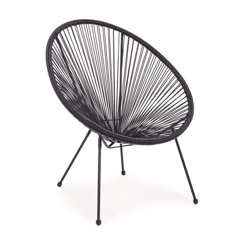 Modern Design Armchair for Outdoors in Painted Steel - Spumolizia Viadurini