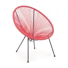 Modern Design Armchair for Outdoors in Painted Steel - Spumolizia Viadurini