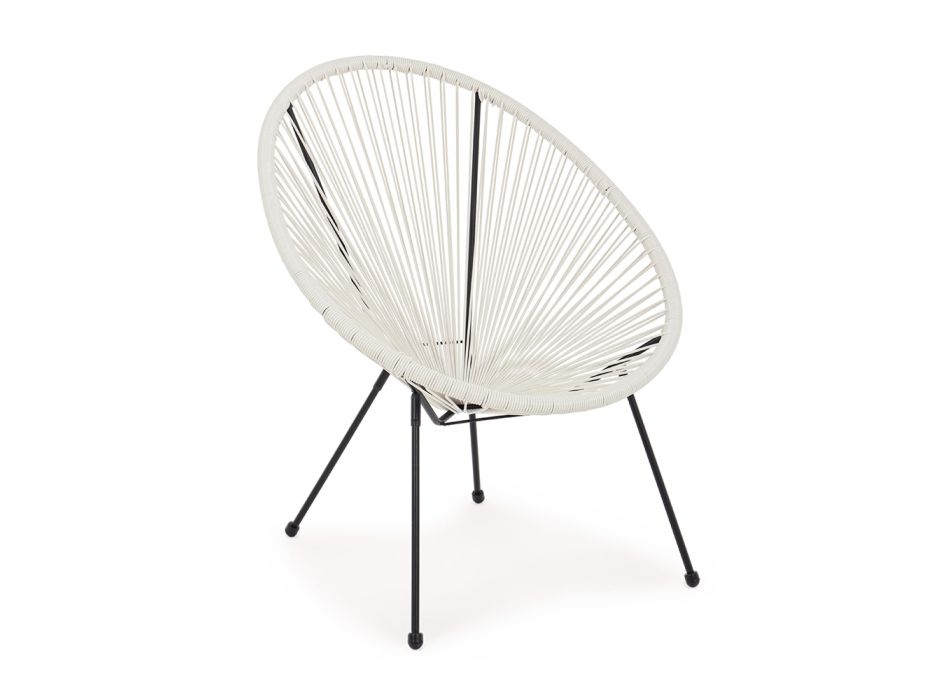 Modern Design Armchair for Outdoors in Painted Steel - Spumolizia Viadurini