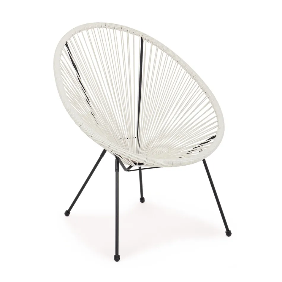 Modern Design Armchair for Outdoors in Painted Steel - Spumolizia Viadurini