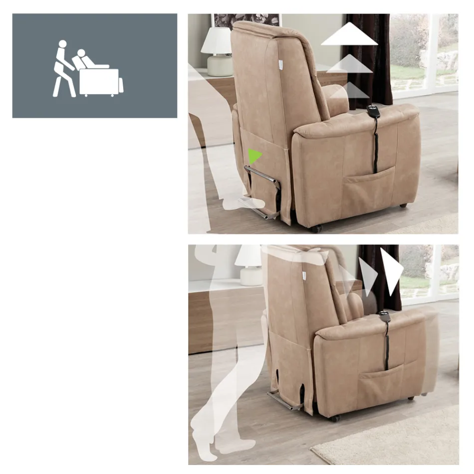 Via Venezia motorized lift chair with two motors Viadurini