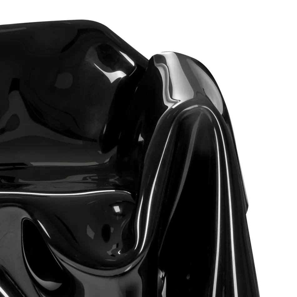 Delia - Modern Black Plexiglass Draped Armchair Made in Italy Viadurini