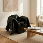 Delia - Modern Black Plexiglass Draped Armchair Made in Italy Viadurini