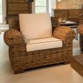 Outdoor Armchair in Abaca with Cushions Included - Lagertha