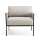 Outdoor Armchair in Steel and Rope with Cushions Made in Italy - Helga Viadurini