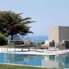 Outdoor Armchair in Galvanized Steel and Rope with Cushions Made in Italy - Helga Viadurini