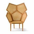 Classic design pentagonal armchair for living room, L103xP72cm, Pole Viadurini