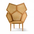 Classic design living room pentagonal armchair Pole, L103xW72 cm