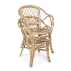 Outdoor Armchair in Natural Rattan Stackable Garden - Spora Viadurini