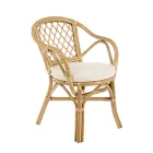 Outdoor Armchair in Natural Rattan Stackable Garden - Spora Viadurini