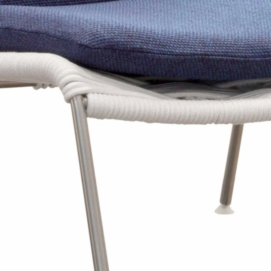 Modern Design Garden Armchair in Rope Made in Italy - Madagascar3 Viadurini