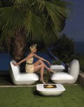 Modern garden armchair, made with polyethylene Pillow by Vondom