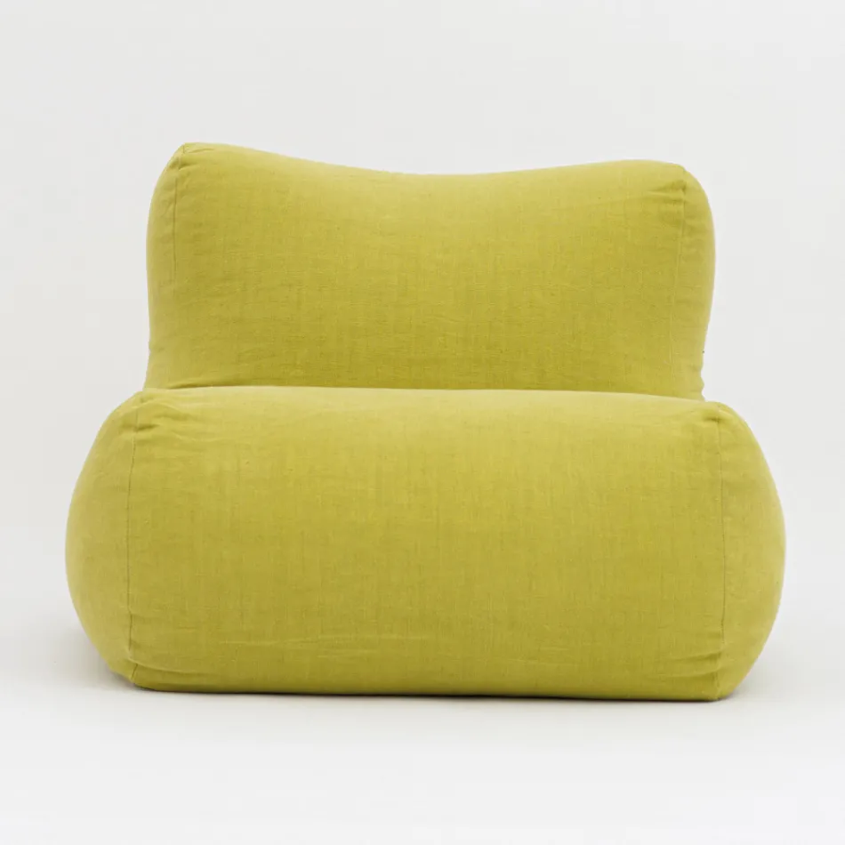 Outdoor Lime Fabric Garden Armchair - Maestrale Viadurini