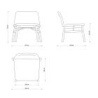 Fine Armchair in Fabric or Velvet with Beech Base Made in Italy - Molde Viadurini