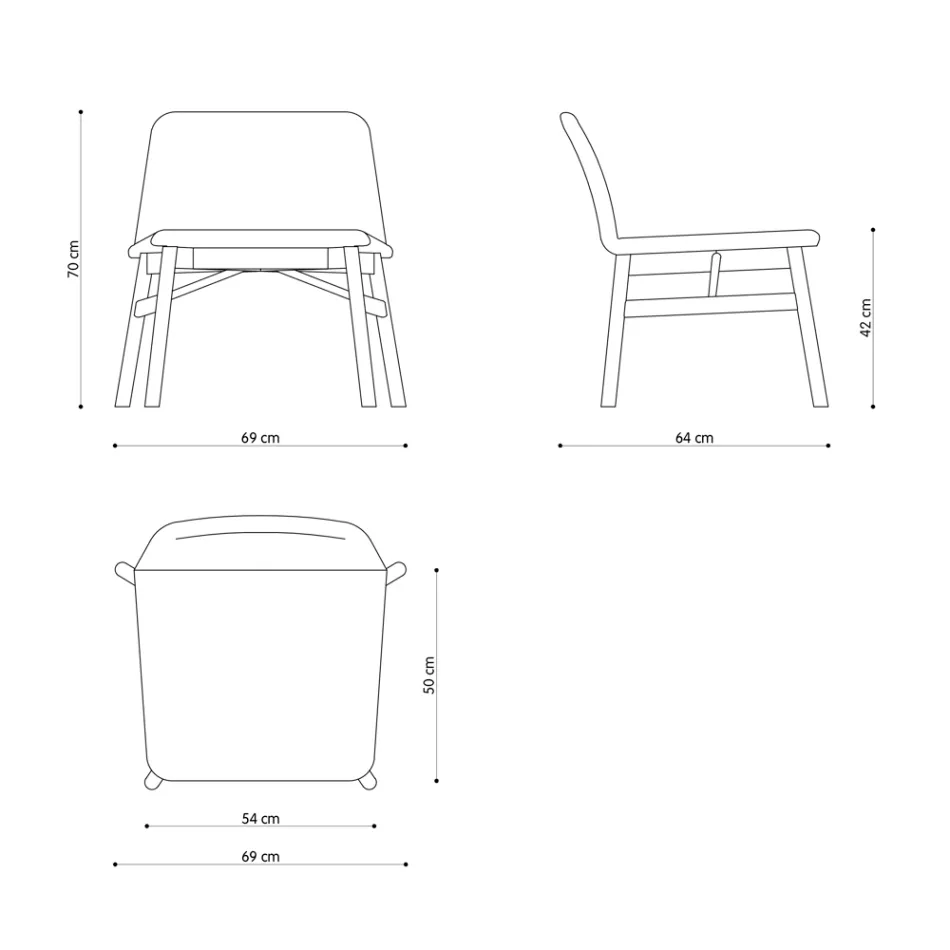 Fine Armchair in Fabric or Velvet with Beech Base Made in Italy - Molde Viadurini