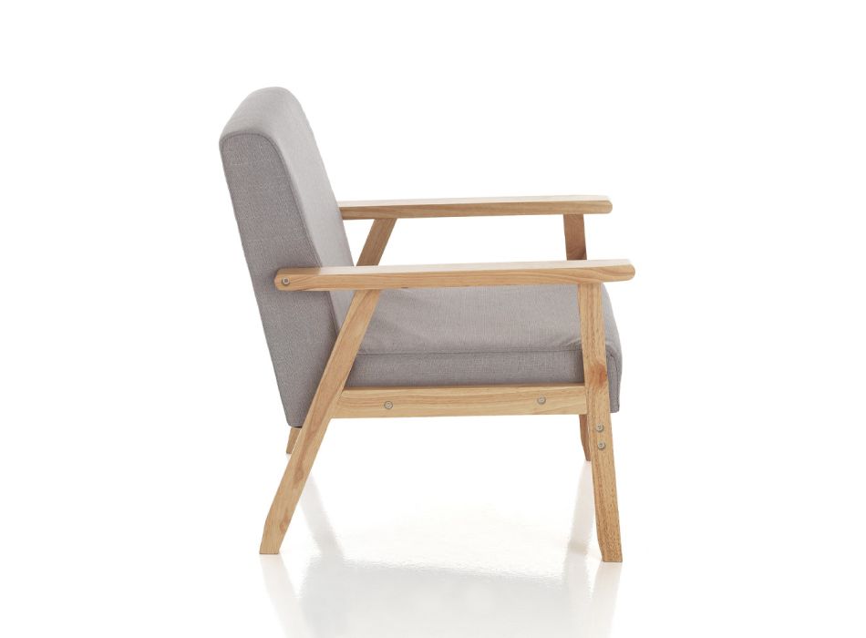 Armchair Made of Solid Pine Wood - Xenon Viadurini