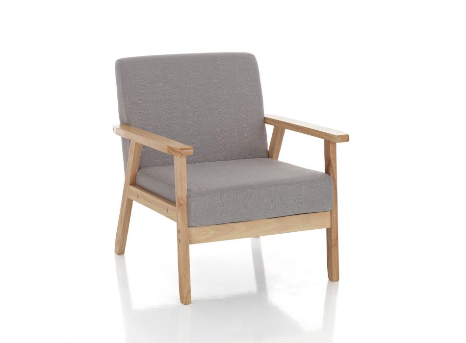 Armchair Made of Solid Pine Wood - Xenon Viadurini