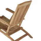 Reclining Garden Armchair Made of Teak Wood - Jade Viadurini