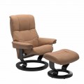 Leather Reclining Armchair with Ottoman by Stressless – Mayfair