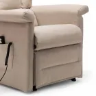 Lift Relax Reclining Armchair with 2 Motors with Wheels Made in Italy - Isabelle Viadurini