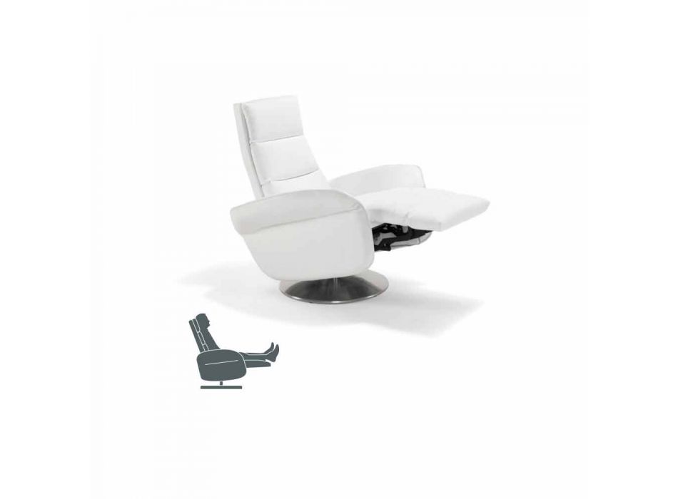 Relax armchair 2 motors swivel leather / fabric / modern leather Bluma Viadurini