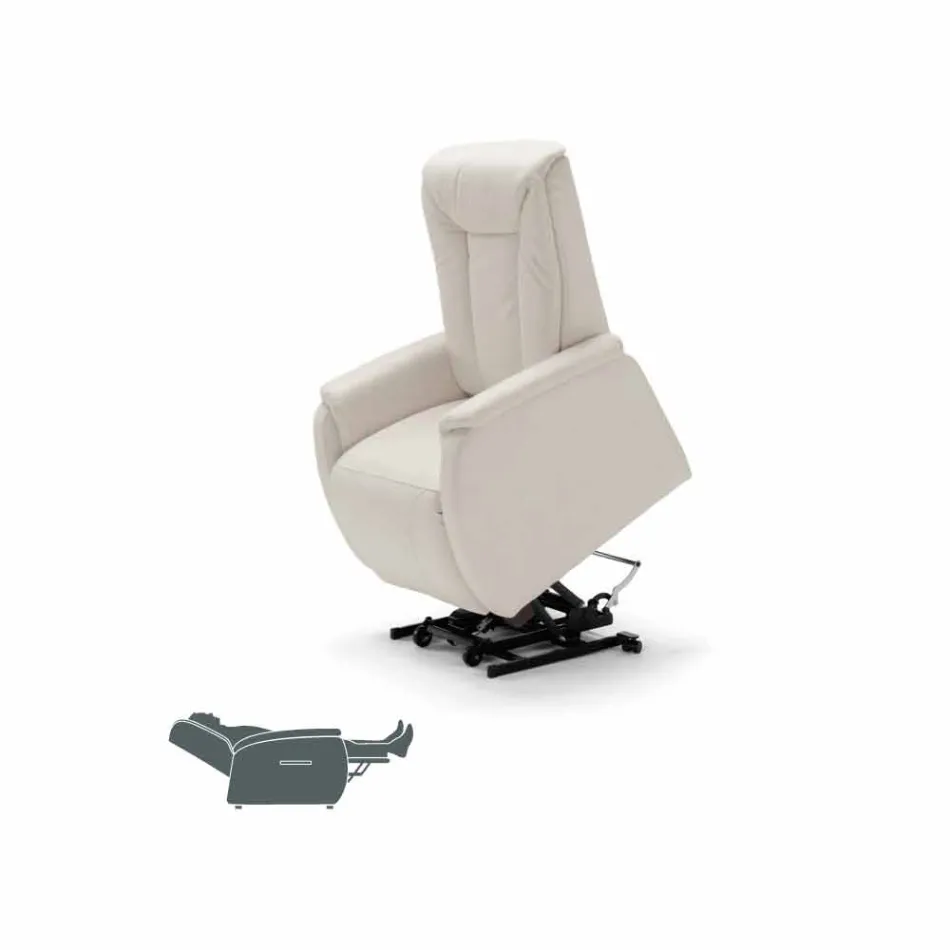 Rose design relaxing armchair with 2 motors, made in Italy Viadurini