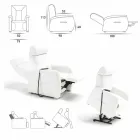 Rose design relaxing armchair with 2 motors, made in Italy Viadurini