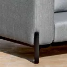 Relaxing Garden Armchair in Aluminum and Fabric, Design in 3 Finishes - Filomena Viadurini