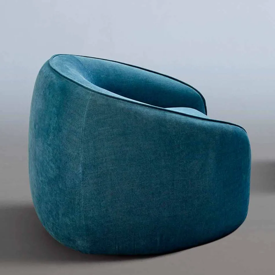 Relax Armchair Modern Design Made in Italy in Colored Fabric - Baloo Viadurini