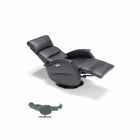 Motorized swivel relax armchair in Gemma fabric / leather / eco-leather Viadurini