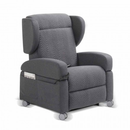 Orthopedic relax armchair 4 motors made in Italy Giglio, modern design Viadurini