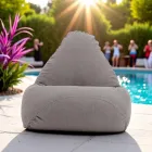 Garden Bean Bag Chair in Outdoor Fabric Dove Grey - Maestrale Viadurini