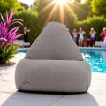 Garden Bean Bag Chair in Outdoor Fabric Dove Grey - Maestrale
