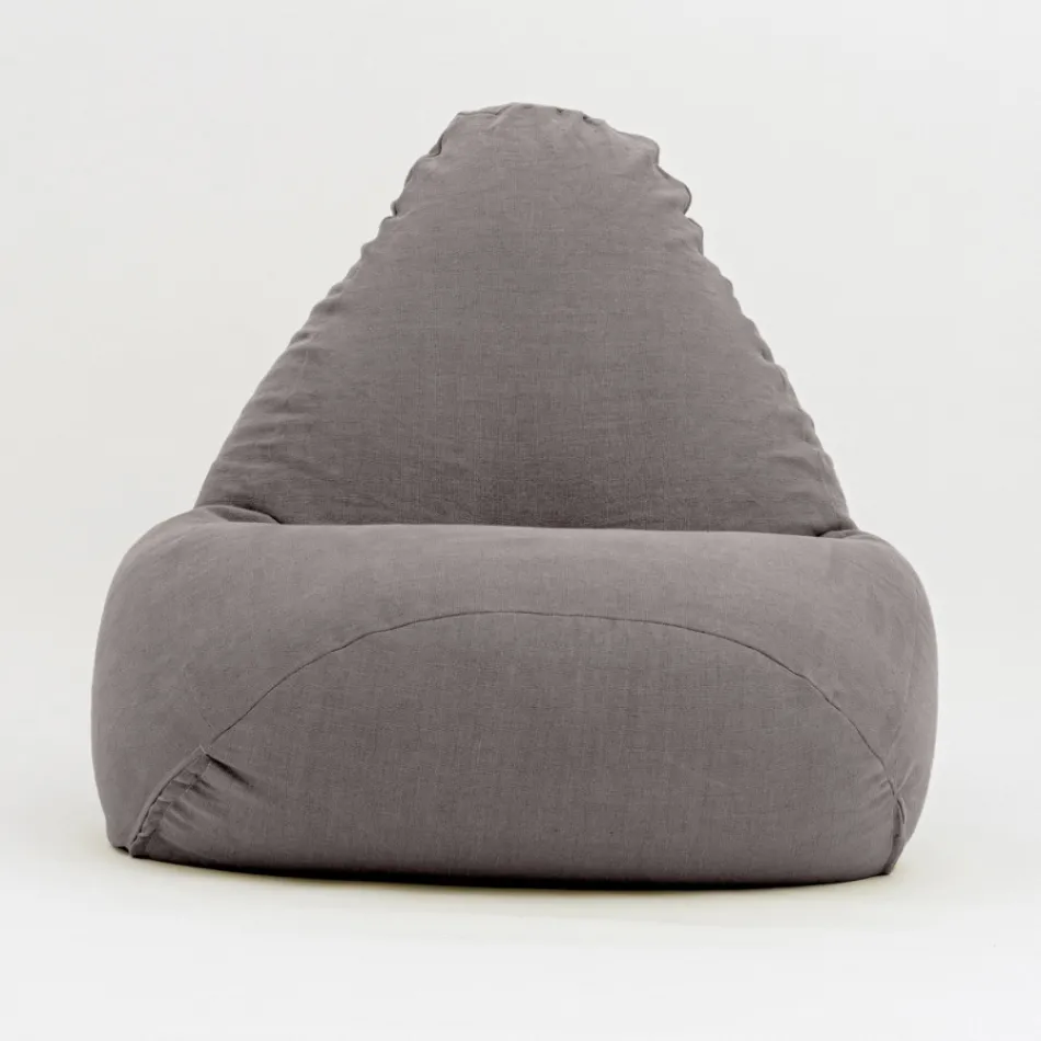 Garden Bean Bag Chair in Outdoor Fabric Dove Grey - Maestrale Viadurini