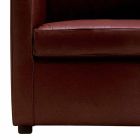 Upholstered and Leather Upholstered Lounge Armchair Made in Italy - Centauro Viadurini
