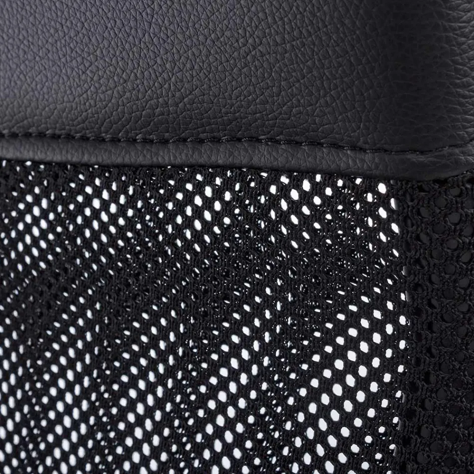 Office Chair Steel and Mesh Fabric Armrests and Headrest - Cerreto Viadurini