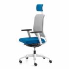 Ecological Swivel Ergonomic Design Office Armchair with Headrest - Meliva Viadurini