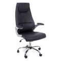 Ergonomic Office Chair Steel and Black or Brown Leatherette - Matilda