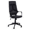 Swivel Office Armchair with High Backrest in Nylon and Polyester - Raemon