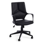 Swivel Office Armchair Low Back in Nylon and Polyester - Raemon Viadurini