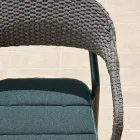 Outdoor Armchair with Seat Cushion Made in Italy - Noss by Varaschin Viadurini