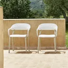 Outdoor Armchair with Seat Cushion Made in Italy - Noss by Varaschin Viadurini