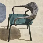 Outdoor Armchair with Seat Cushion Made in Italy - Noss by Varaschin Viadurini