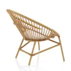 Outdoor and Indoor Armchair in Rattan and Cotton Cushion - Ecrire Viadurini