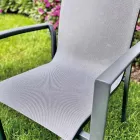Stackable Outdoor Chair in Aluminum and Textilene - Mira Viadurini