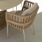 Cliff Talenti outdoor armchair in rope and fabric by Palomba Viadurini