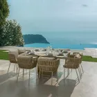 Cliff Talenti outdoor armchair in rope and fabric by Palomba Viadurini