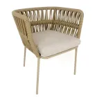 Cliff Talenti outdoor armchair in rope and fabric by Palomba Viadurini