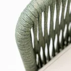 Outdoor Chair in Teak and Polyethylene Weave with Cushion - Jhon Viadurini