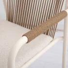 Outdoor Armchair Made of Beige Aluminum and Terra Rope - Luxe Viadurini